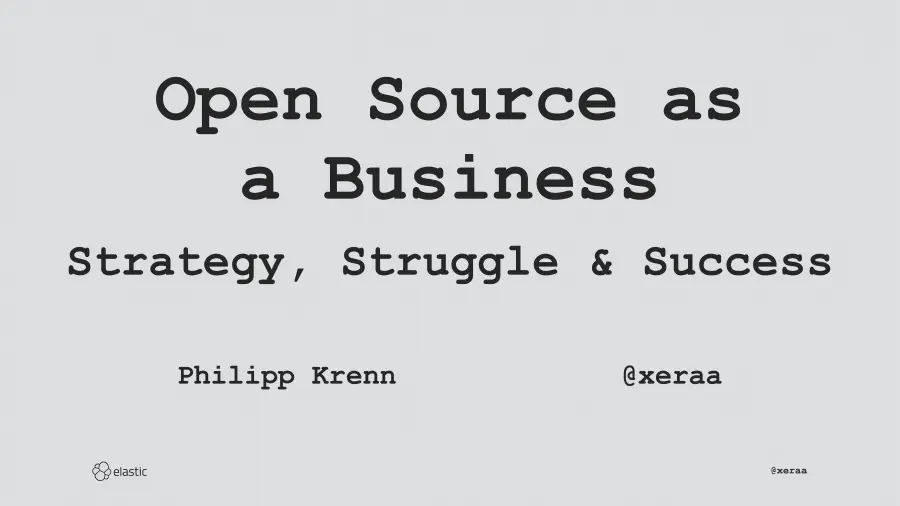 Open Source as a Business